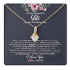 Alluring Beauty Necklace 18K Yellow Gold Finish | 1 | Personalized To My Beautiful Titi On My Wedding Day Necklace From Niece Little Girl Titi Of Bride Wedding Day Jewelry Customized Gift Box Message Card | teecentury