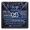 Interlocking Hearts Necklace Stainless Steel & Rose Gold Finish | 1 | Personalized To My Beautiful Wife Gifts From Husband Necklace Jewelry For Her Wife Wedding Anniversary Birthday Christmas Customized Gift Box Message Card | teecentury