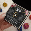 Forever Love Necklace 18K Yellow Gold Finish | 2 | Personalized To My Beautiful Wife Gifts Necklace From Husband When You Wear This Necklace Wife Birthday Christmas Anniversary Day Gift Box Message Card | teecentury