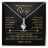 Alluring Beauty Necklace 14K White Gold Finish | Personalized To My Beautiful Wife Necklace From Husband Feel My Love Soulmate Wedding Anniversary Valentines Day Birthday Customized Gift Box Message Card | teecentury