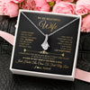 Alluring Beauty Necklace 14K White Gold Finish | Personalized To My Beautiful Wife Necklace From Husband Feel My Love Soulmate Wedding Anniversary Valentines Day Birthday Customized Gift Box Message Card | teecentury