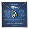 Forever Love Necklace 18K Yellow Gold Finish | 1 | Personalized To My Beautiful Wife Necklace From Husband Hold This Close My Love Wife Birthday Anniversary Valentine Christmas Customized Gift Box Message Card | teecentury