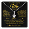 Alluring Beauty Necklace 14K White Gold Finish | 1 | Personalized To My Beautiful Wife Necklace From Husband I Can't Live Without You Romantic Valentines Gifts For Wife Birthday Christmas Gift Box Message Card | teecentury.myshopify