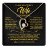 Forever Love Necklace 18K Yellow Gold Finish | 1 | Personalized To My Beautiful Wife Necklace From Husband I Can't Live Without You Romantic Valentines Gifts For Wife Birthday Christmas Gift Box Message Card | teecentury.myshopify