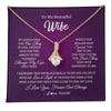 Alluring Beauty Necklace 18K Yellow Gold Finish | 1 | Personalized To My Beautiful Wife Necklace From Husband I Love You Wife Birthday Anniversary Valentines Day Christmas Jewelry Customized Gift Box Message Card | teecentury