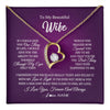 Forever Love Necklace 18K Yellow Gold Finish | 1 | Personalized To My Beautiful Wife Necklace From Husband I Love You Wife Birthday Anniversary Valentines Day Christmas Jewelry Customized Gift Box Message Card | teecentury