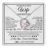 Forever Love Necklace 14K White Gold Finish | 1 | Personalized To My Beautiful Wife Necklace From Husband Love You Like I Do Promise Wife Romantic Birthday Anniversary For Her Christmas Gift Box Message Card | teecentury
