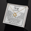 Love Knot Necklace 18K Yellow Gold Finish | 2 | Personalized To My Beautiful Wife Necklace From Husband Love You Like I Do Promise Wife Romantic Birthday Anniversary For Her Christmas Gift Box Message Card | teecentury