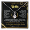 Alluring Beauty Necklace 14K White Gold Finish | 1 | Personalized To My Beautiful Wife Necklace From Husband My Love Wife Birthday Romantic Unique Anniversary Wedding Christmas Customized Gift Box Message Card | teecentury