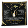Alluring Beauty Necklace 18K Yellow Gold Finish | 1 | Personalized To My Beautiful Wife Necklace From Husband My Love Wife Birthday Romantic Unique Anniversary Wedding Christmas Customized Gift Box Message Card | teecentury