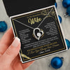 Forever Love Necklace 14K White Gold Finish | 2 | Personalized To My Beautiful Wife Necklace From Husband My Love Wife Birthday Romantic Unique Anniversary Wedding Christmas Customized Gift Box Message Card | teecentury
