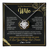 Love Knot Necklace 14K White Gold Finish | 1 | Personalized To My Beautiful Wife Necklace From Husband My Love Wife Birthday Romantic Unique Anniversary Wedding Christmas Customized Gift Box Message Card | teecentury