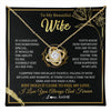 Love Knot Necklace 18K Yellow Gold Finish | 1 | Personalized To My Beautiful Wife Necklace From Husband My Love Wife Birthday Romantic Unique Anniversary Wedding Christmas Customized Gift Box Message Card | teecentury