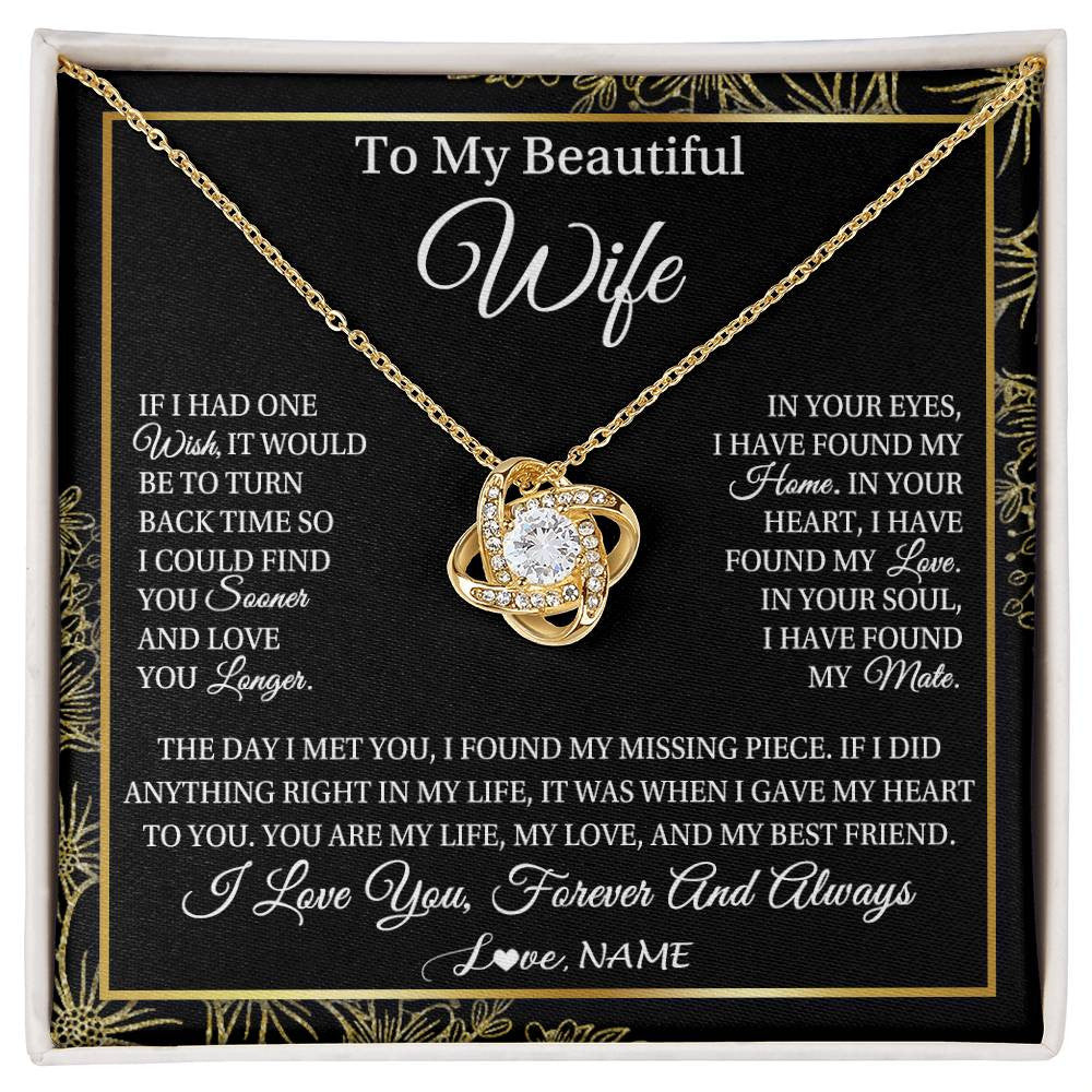 Wife Necklace For Her Romantic Gifts For Her Wife Gift Bride Necklace Birthday  Gift For Wife