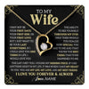 Forever Love Necklace 18K Yellow Gold Finish | 1 | Personalized To My Beautiful Wife Necklace From Husband The Day I Met You Birthday Gifts For Wife Anniversary Wedding Valentines Day Gift Box Message Card | teecentury