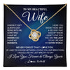 Love Knot Necklace 18K Yellow Gold Finish | 1 | Personalized To My Beautiful Wife Necklace From Husband You Are The Light Of My Life Soulmate Wife Birthday Valentines Day Customized Gift Box Message Card | teecentury