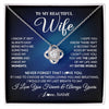 Love Knot Necklace | Personalized To My Beautiful Wife Necklace From Husband You Are The Light Of My Life Soulmate Wife Birthday Valentines Day Customized Gift Box Message Card | teecentury