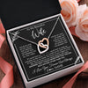 Interlocking Hearts Necklace Stainless Steel & Rose Gold Finish | 2 | Personalized To My Beautiful Wife Necklace From Husband You're My Love Wife Birthday Anniversary Valentines Day Christmas Customized Gift Box Message Card | teecentury