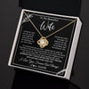 Love Knot Necklace 18K Yellow Gold Finish | 2 | Personalized To My Beautiful Wife Necklace From Husband You're My Love Wife Birthday Anniversary Valentines Day Christmas Customized Gift Box Message Card | teecentury