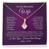 Alluring Beauty Necklace 18K Yellow Gold Finish | Personalized To My Beautiful Wife Necklace Gift From Husband Romantic Gifts For Wife Birthday Anniversary Valentines Christmas Customized Gift Box Message Card | teecentury