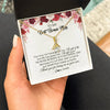Alluring Beauty Necklace 18K Yellow Gold Finish | Personalized To My Best Bonus Mom Necklace from Daughter Thank You For Loving Me Stepmom Jewelry Birthday Mothers Day Christmas Customized Message Card | teecentury