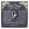 Forever Love Necklace 14K White Gold Finish | 1 | Personalized To My Best Friend On Her Wedding Day Necklace Bride Gifts From Maid Of Honor Always My Best Friend Gifts Jewelry Customized Gift Box Message Card | teecentury