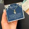 Alluring Beauty Necklace 18K Yellow Gold Finish | 2 | Personalized To My Best Friend On Her Wedding Day Necklace Bride Gifts From Maid Of Honor Thankful Best Friend Gifts Jewelry Customized Gift Box Message Card | teecentury