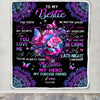 Personalized To My Bestie Blanket From Friend Friendship My Hero My Forever Friend Flower Bufterfly Bestie Birthday Christmas Customized Fleece Throw Blanket Blanket | Teecentury.com