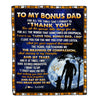 Personalized To My Bonus Dad Blanket From Step Daughter Thank You Grateful Love Stepfather Birthday Mothers Day Christmas Customized Gift Fleece Blanket | teecentury
