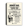 Personalized To My Bonus Dad Canvas From Daughter For All The Times That I Forgot To Thank You Stepdad Birthday Fathers Day Christmas Custom Wall Art Print Framed Canvas | teecentury
