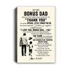 Personalized To My Bonus Dad Canvas From Stepson For All The Times That I Forgot To Thank You Stepdad Birthday Fathers Day Christmas Custom Wall Art Print Framed Canvas | teecentury