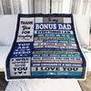 Personalized To My Bonus Dad From Son Wood Blanket Birthday Gift For Stepdad Who Wants Nothing Best Stepdad Fathers Day Christmas Customized Fleece Blanket | teecentury