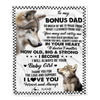 Personalized To My Bonus Dad From Step Daughter Blanket Wolf Always Be Your Little Girl Stepdad Mothers Day Birthday Christmas Gift Customized Fleece Blanket | teecentury