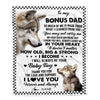 Personalized To My Bonus Dad From Step Son Blanket Wolf Always Be Your Little Boy Stepdad Mothers Day Birthday Christmas Gift Customized Fleece Throw Blanket | teecentury