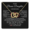 Interlocking Hearts Necklace 18K Yellow Gold Finish | 1 | Personalized To My Bonus Daughter Birthday Gifts From Stepmother Stepdad Always Love You Stepdaughter Gifts Necklace Christmas Custom Gift Box Message Card | teecentury.myshopify
