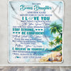 Personalized To My Bonus Daughter Blanket Beach I Love You Forever From Stepmom Stepdad Stepdaughter Birthday Gifts Christmas Graduation Custom Fleece Blanket | teecentury