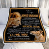 Personalized To My Bonus Daughter Blanket From Stepdad Dad You Will Never Lose Lion Stepdaughter Birthday Gifts Christmas Customized Fleece Throw Blanket | teecentury