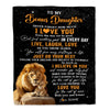 Personalized To My Bonus Daughter Blanket From Stepdad Live Laugh Love Lion Stepdaughter Birthday Gifts Positive Graduation Christmas Fleece Throw Blanket | teecentury