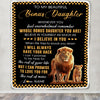 Personalized To My Bonus Daughter Blanket From Stepdad Whenever You Feel Lion Stepdaughter Birthday Gifts Graduation Christmas Fleece Throw Blanket | teecentury