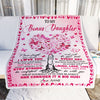 Personalized To My Bonus Daughter Blanket From Stepmom Butterfly Laugh Love Live Stepdaughter Birthday Christmas Customized Fleece Blanket | teecentury