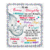 Personalized To My Bonus Daughter Blanket From Stepmom Elephant I Huggest This Soft Blanket Stepdaughter Birthday Christmas Customized Fleece Blanket | teecentury