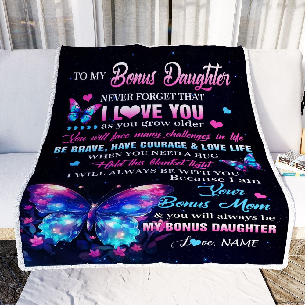 Best Step Mom Ever Personalized Photo Blanket, Step Mother Christmas Gifts,  Birthday Gifts For Step Mom - Best Personalized Gifts For Everyone