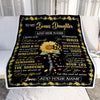 Personalized To My Bonus Daughter Blanket From Stepmother Dad Be A Sunflower Stepdaughter Birthday Gifts Graduation Christmas Customized Fleece Throw Blanket | teecentury