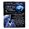 Personalized To My Bonus Daughter Blanket From Stepmother Wolf Never Forget How Much I Love You Stepdaughter Birthday Christmas Customized Fleece Blanket | teecentury