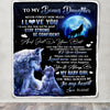 Personalized To My Bonus Daughter Blanket From Stepmother Wolf Never Forget How Much I Love You Stepdaughter Birthday Christmas Customized Fleece Blanket | teecentury