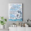 Personalized To My Bonus Daughter Canvas From Stepmom Dad Dophin Never Forget I Love You Stepdaughter Birthday Gifts Christmas Custom Wall Art Print Framed Canvas | teecentury