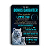 Personalized To My Bonus Daughter Canvas From Stepmother Never Forget I Love You White Tiger Stepdaughter Birthday Gifts Christmas Custom Wall Art Print Framed Canvas | teecentury