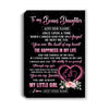 Personalized To My Bonus Daughter From Stepdad Canvas Once Upon A Time Birthday Graduation Gifts For Stepdaughter Christmas Custom Wall Art Print Framed Canvas | teecentury