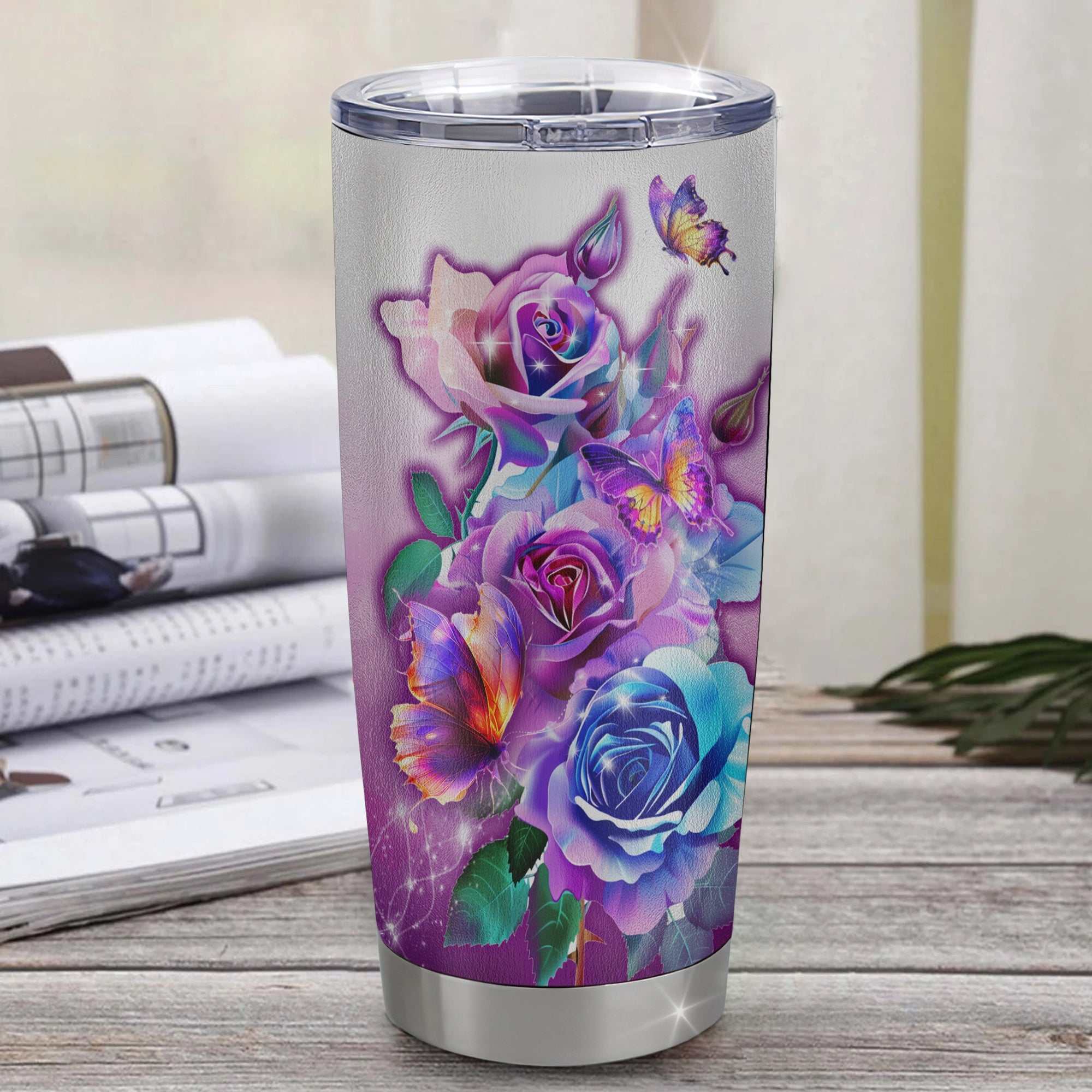 Personalized To My Bonus Daughter From Stepmom Stainless Steel Tumbler Cup Wherever Your Journey In Life Butterfly Stepdaughter Birthday Graduation Christmas Travel Mug | teecentury