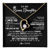 Forever Love Necklace 18K Yellow Gold Finish | 1 | Personalized To My Bonus Daughter Gifs From Bonus Mom Necklace How Much I Love You Stepddaughter Birthday Gifts Christmas Customized Gift Box Message Card | teecentury